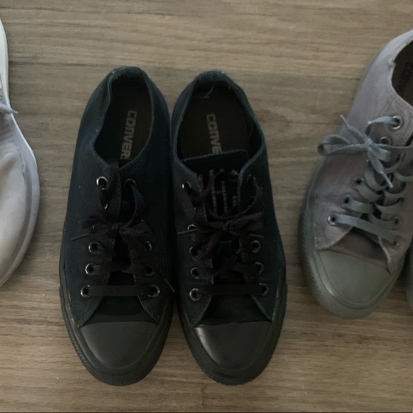All black and all grey 8.5 converse - Picture 5 of 8